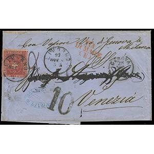  27.11.1860, lettera da Livorno per Venezia, ... 