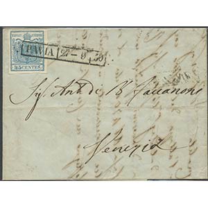 27.09.1850, lettera da Pavia per Venezia ... 