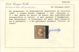 1859, 1gr. N.3 Bruno Ruggine (I ... 