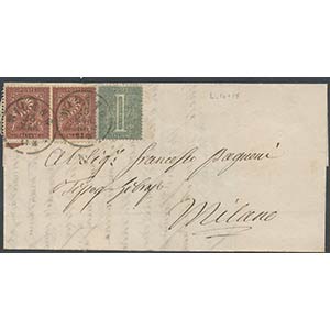 23.03.1866, Lettera da Milano per Città, ... 
