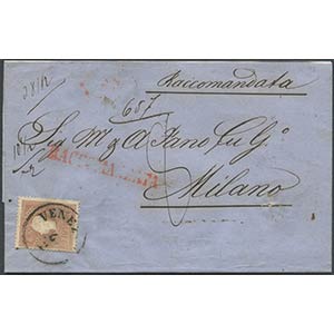 06.02.1862, Lettera Raccomandata da Venezia ... 