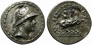 Baktria, Eukratides I (c. 170-145 BC). AR ... 