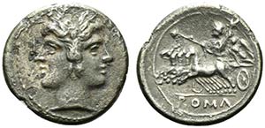 Anonymous, Rome, c. 225-214 BC. AR Drachm - ... 