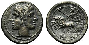 Anonymous, Rome, c. 225-214 BC. AR Drachm - ... 