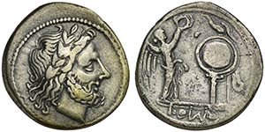 Anonymous, after 211 BC. AR Victoriatus, ... 