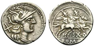 Sex. Quinctilius, Rome, 189-180 BC. AR ... 
