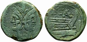 A. Caecilius, Rome, 169-158 BC. Æ As ... 