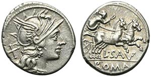 L. Saufeius, Rome, 152 BC. AR Denarius ... 