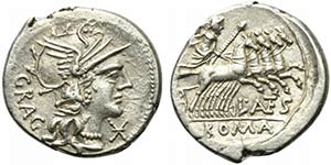 L. Antestius Gragulus, Rome, 136 BC. AR ... 