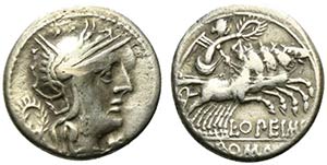 L. Opimius, Rome, 131 BC. AR Denarius (17mm, ... 