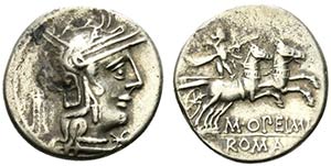 L. Opimius, Rome, 131 BC. AR Denarius (18mm, ... 