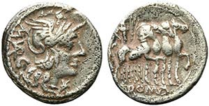 M. Vargunteius, Rome, 130 BC. AR Denarius ... 