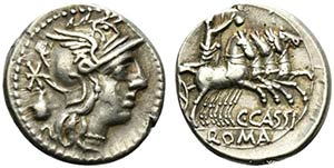 C. Cassius, Rome, 126 BC. AR Denarius ... 