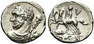 Ti. Quinctius, Rome, 112-111 BC. AR Denarius ... 