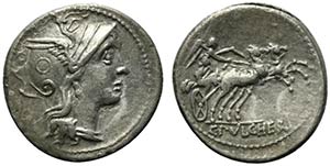 C. Claudius Pulcher, Rome, 111-110 BC. AR ... 