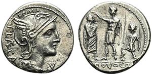P. Laeca, Rome, 110-109 BC. AR Denarius ... 
