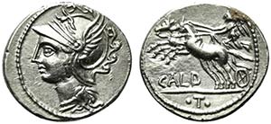 C. Coelius Caldus, Rome, 104 BC. AR Denarius ... 