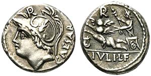 L. Julius L.f. Caesar, Rome, 103 BC. AR ... 