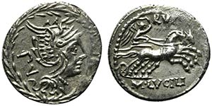 M. Lucilius Rufus, Rome, 101 BC. AR Denarius ... 