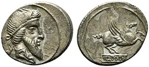 Q. Titius, Rome, 90 BC. AR Denarius (19.5mm, ... 