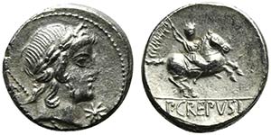 Pub. Crepusius, Rome, 82 BC. AR Denarius ... 