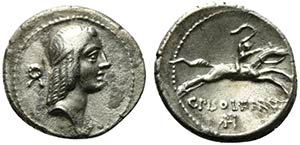 C. Piso L.f. Frugi, Rome, 61 BC. AR Denarius ... 