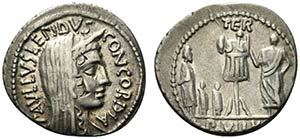 L. Aemilius Lepidus Paullus, Rome, 62 BC. AR ... 
