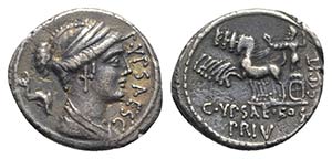 P. Plautius Hypsaeus, Rome, 57 BC. AR ... 