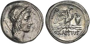 Q. Cassius Longinus, Rome, 55 BC. AR ... 