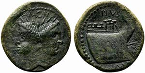 Sextus Pompey, Sicilian mint, 43-36 BC. Æ ... 