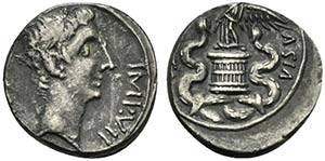 Augustus (27 BC-AD 14). AR Quinarius (13mm, ... 