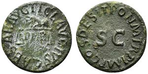 Claudius (41-54). Æ Quadrans (17mm, 3.05g, ... 