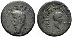 Claudius with Britannicus (41-54). Judaea, ... 