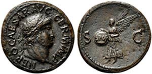 Nero (54-68). Æ As (29mm, 9.13g, 6h). Rome, ... 