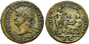 Nero (54-68). Æ Sestertius (34.5mm, 22.93g, ... 