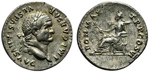 Vespasian (69-79). AR Denarius (19.5mm, ... 