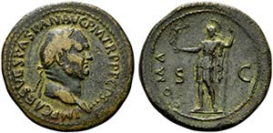 Vespasian (69-79). Æ Sestertius (36.5mm, ... 