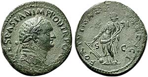 Vespasian (69-79). Æ Sestertius (32mm, ... 