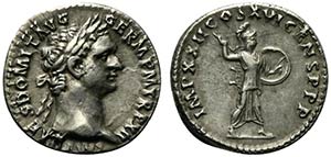 Domitian (81-96). AR Denarius (18mm, 3.33g, ... 