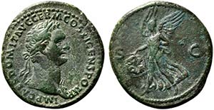 Domitian (81-96). Æ As (27.5mm, 12.83g, ... 