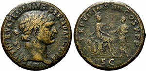 Trajan (98-117). Æ Sestertius (33mm, ... 