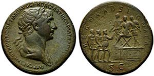 Trajan (98-117). Æ Sestertius (34.5mm, ... 
