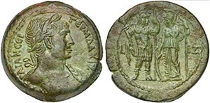 Trajan (98-117) Egypt, Alexandria. Æ Drachm ... 