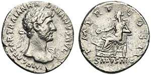 Hadrian (117-138). AR Denarius (18mm, 3.03g, ... 