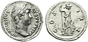Hadrian (117-138). AR Denarius (18mm, 2.93g, ... 