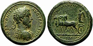 Marcus Aurelius (161-180). Æ Medallion ... 