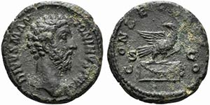 Divus Marcus Aurelius (died AD 180). Æ As ... 