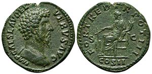Lucius Verus (161-169). Æ As (25mm, 10.99g, ... 