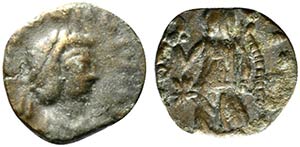 Valentinian III (425-455). Æ (10mm, 0.91g, ... 