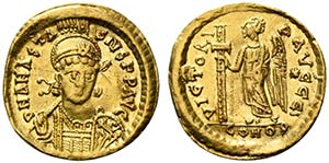 Anastasius I (491-518). AV Solidus (20mm, ... 